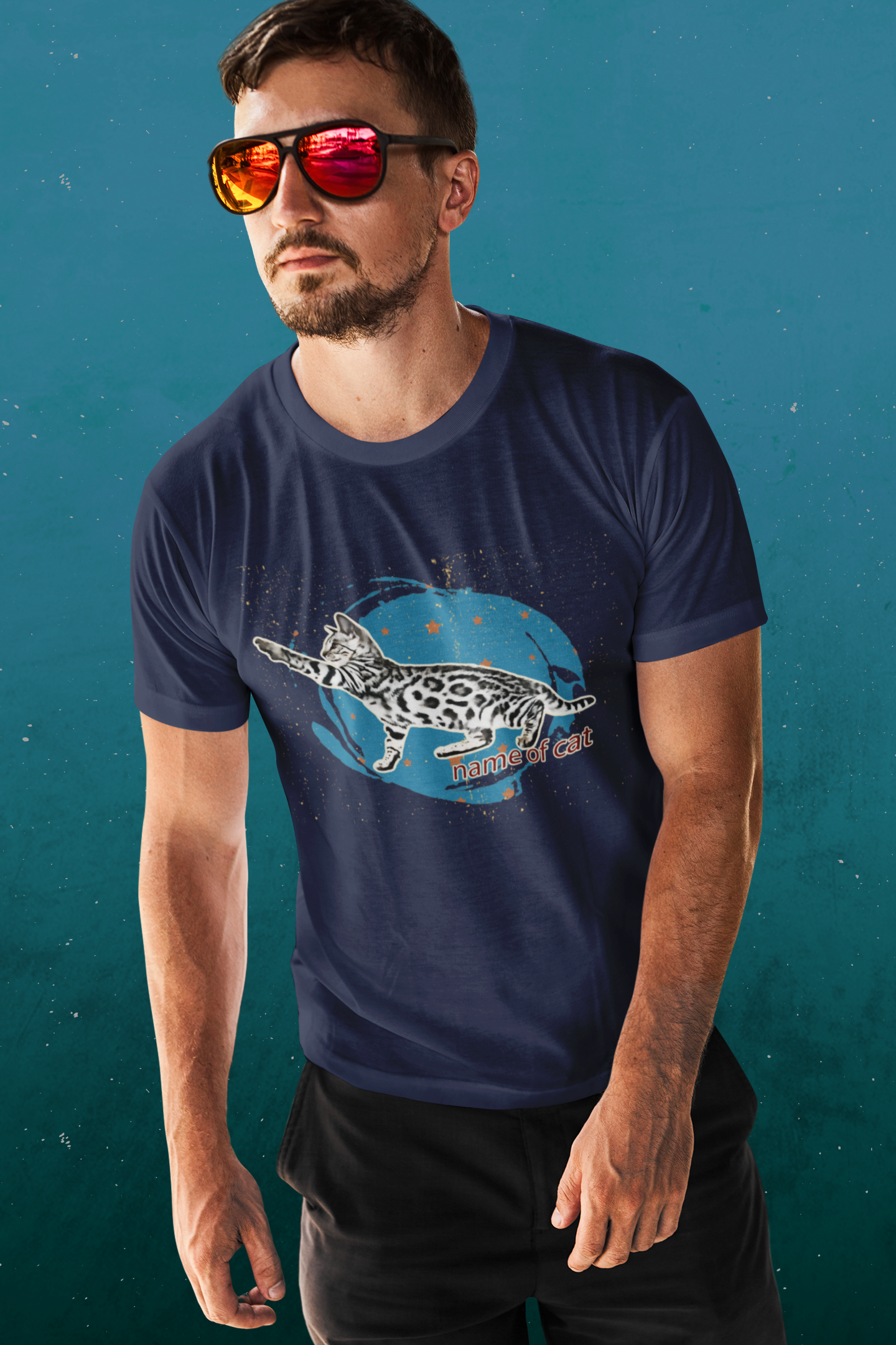Retro-Stijl T-Shirt met Huisdier - Vintage Huisdier Illustratie Shirt voor Dierenliefhebbers