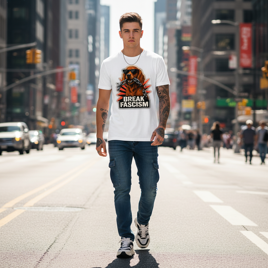 Ierse Setter Statement T-shirt - Breek de ketens, brutaal honden graphic shirt