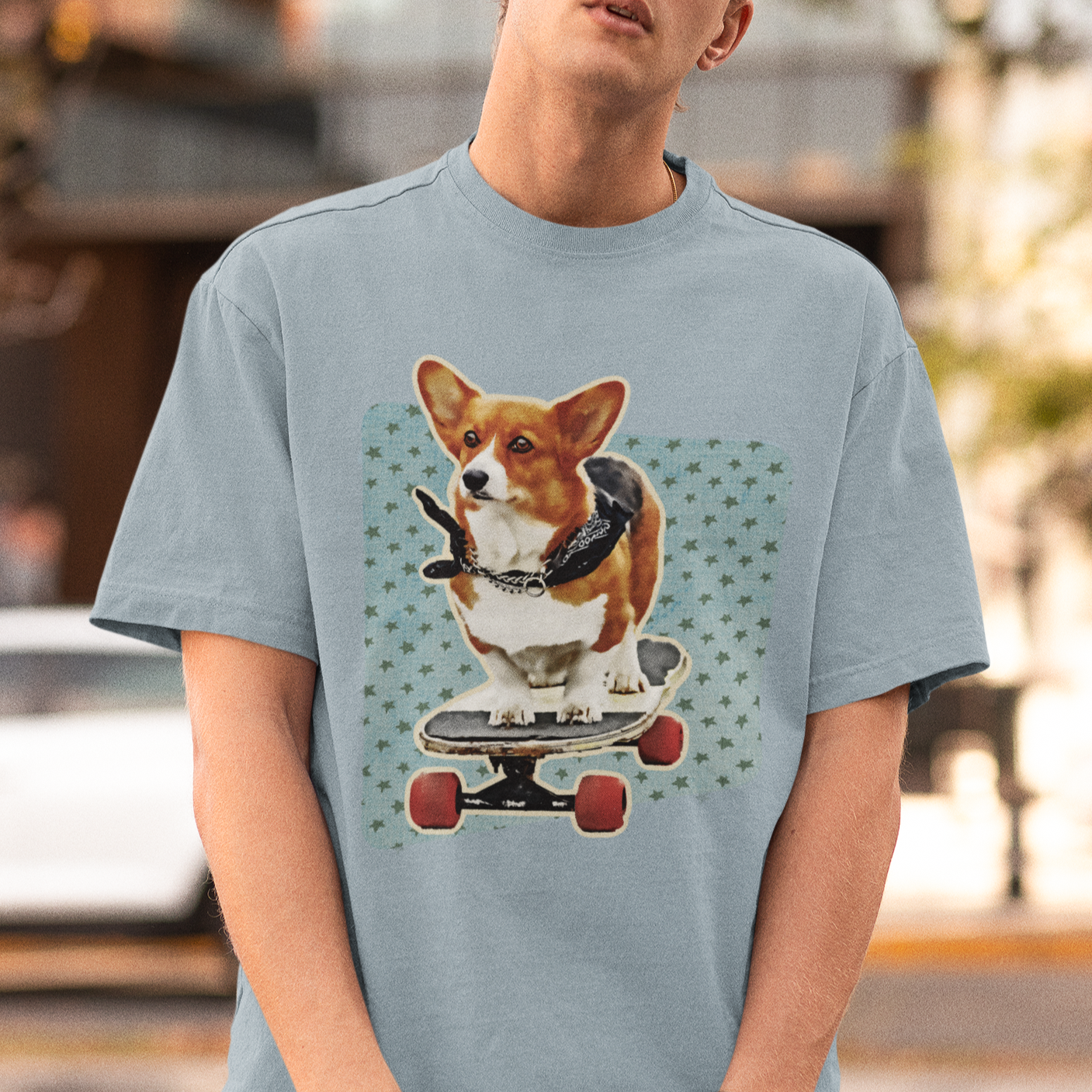 Retro-Stijl T-Shirt met Huisdier - Vintage Huisdier Illustratie Shirt voor Dierenliefhebbers
