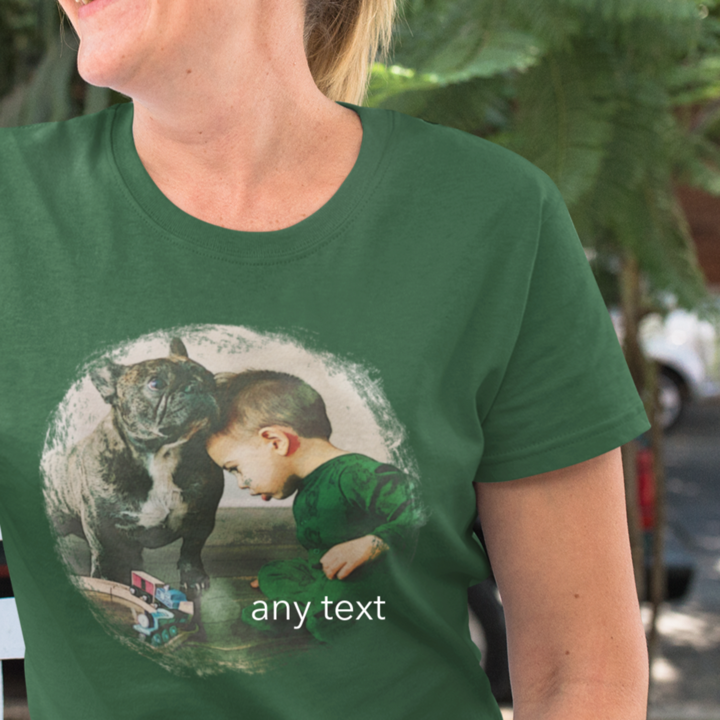 T-shirt met dierenportret op maat - Artistiek geschilderd design