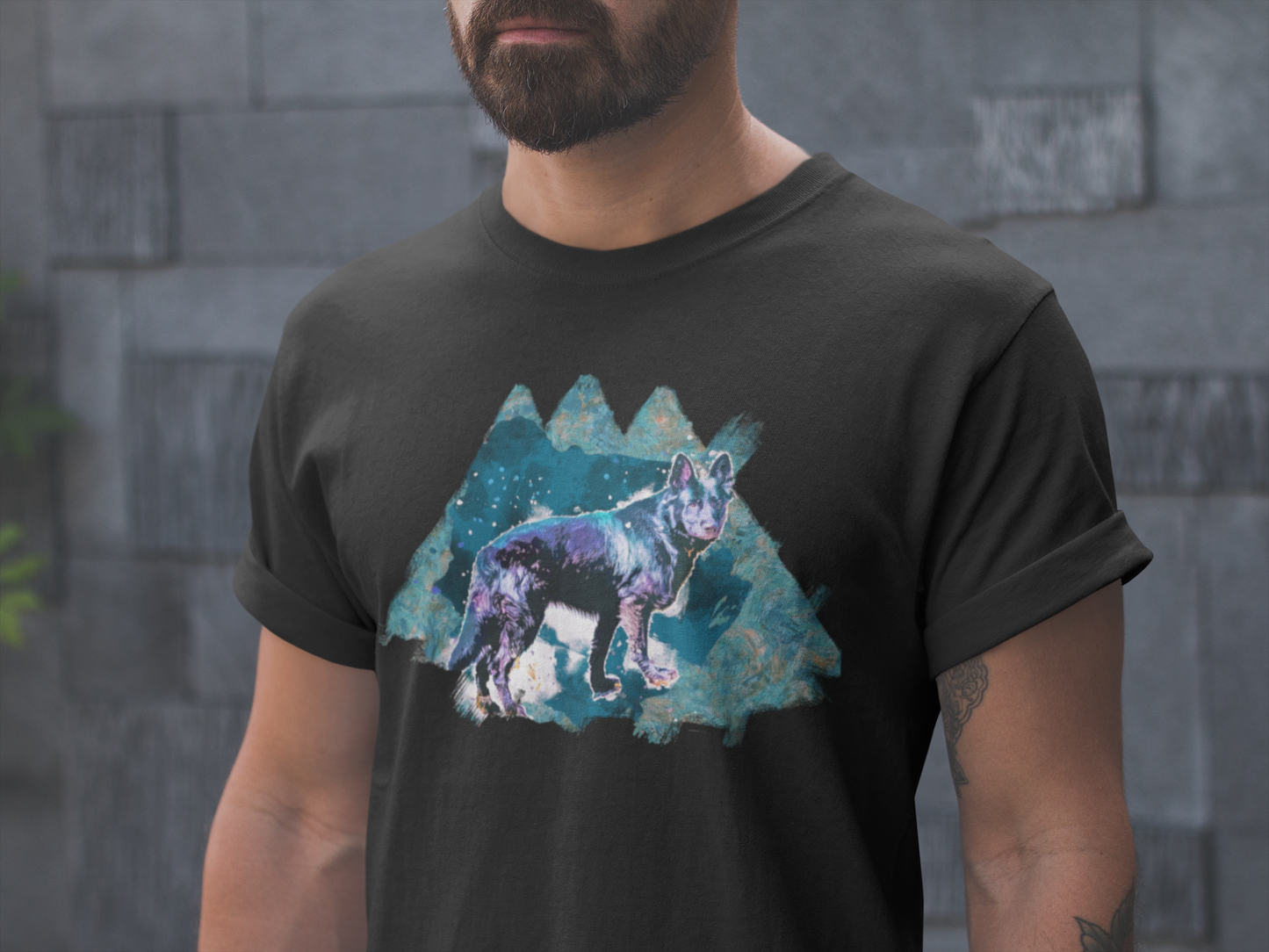 T-shirt met dierenportret op maat - Artistiek geschilderd design