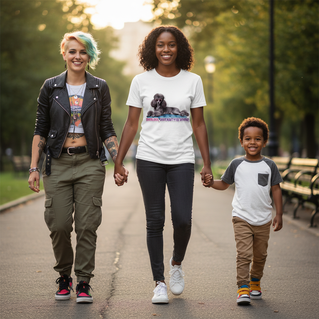 Poedel Statement T-Shirt - Diversiteit is Goddelijk Grafisch Honden T-Shirt