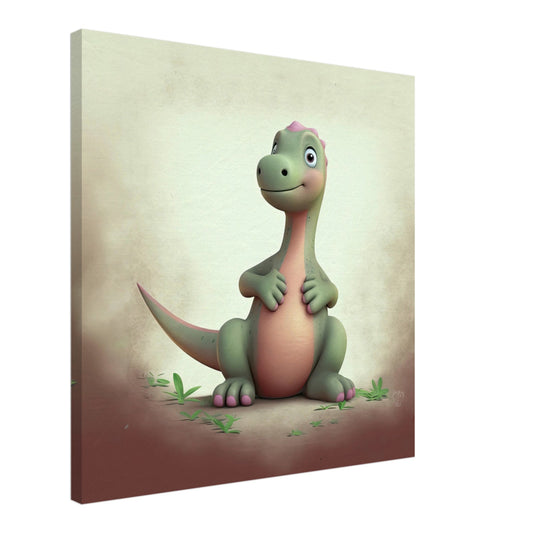 Charming Baby Dinosaur Art for Kids' Bedroom Decor