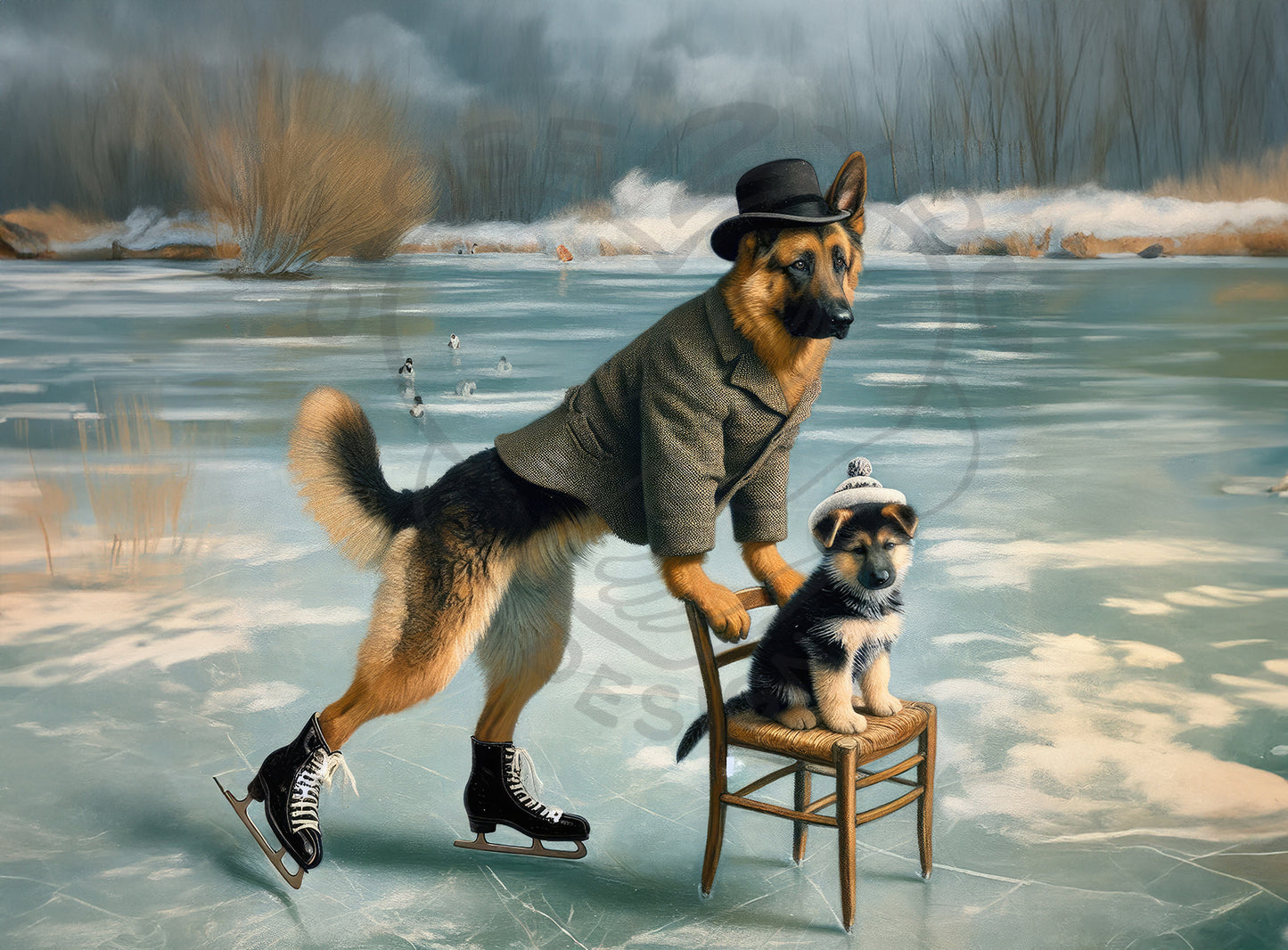 2025 German Sheperd Calendar - 12 Unique Artistic Styles