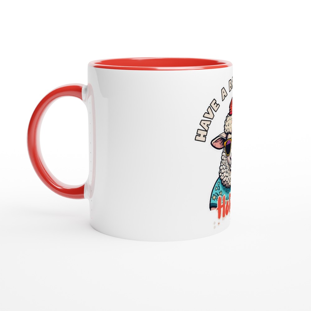 White 11oz Ceramic Mug with Color Inside