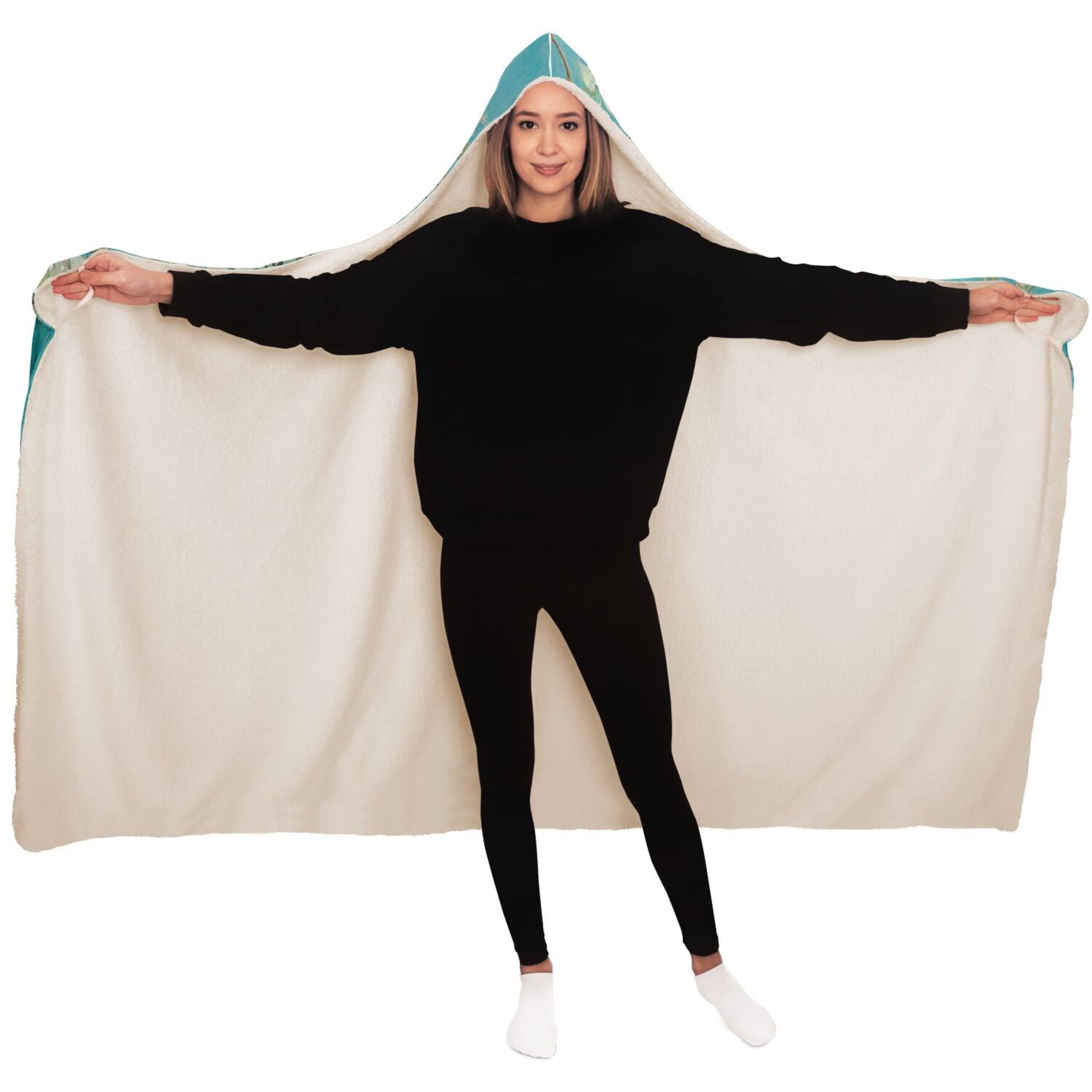 Hooded Blanket Almond Blossoms