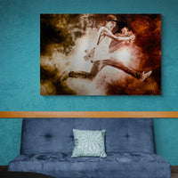 Custom Canvas Print from Your Photo - Unique Cosmic Burst Artwork - Personalized Gift Idea