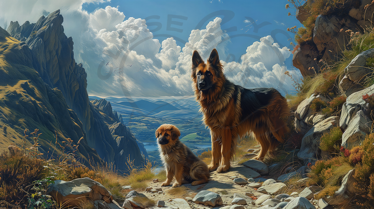 2025 German Sheperd Calendar - 12 Unique Artistic Styles