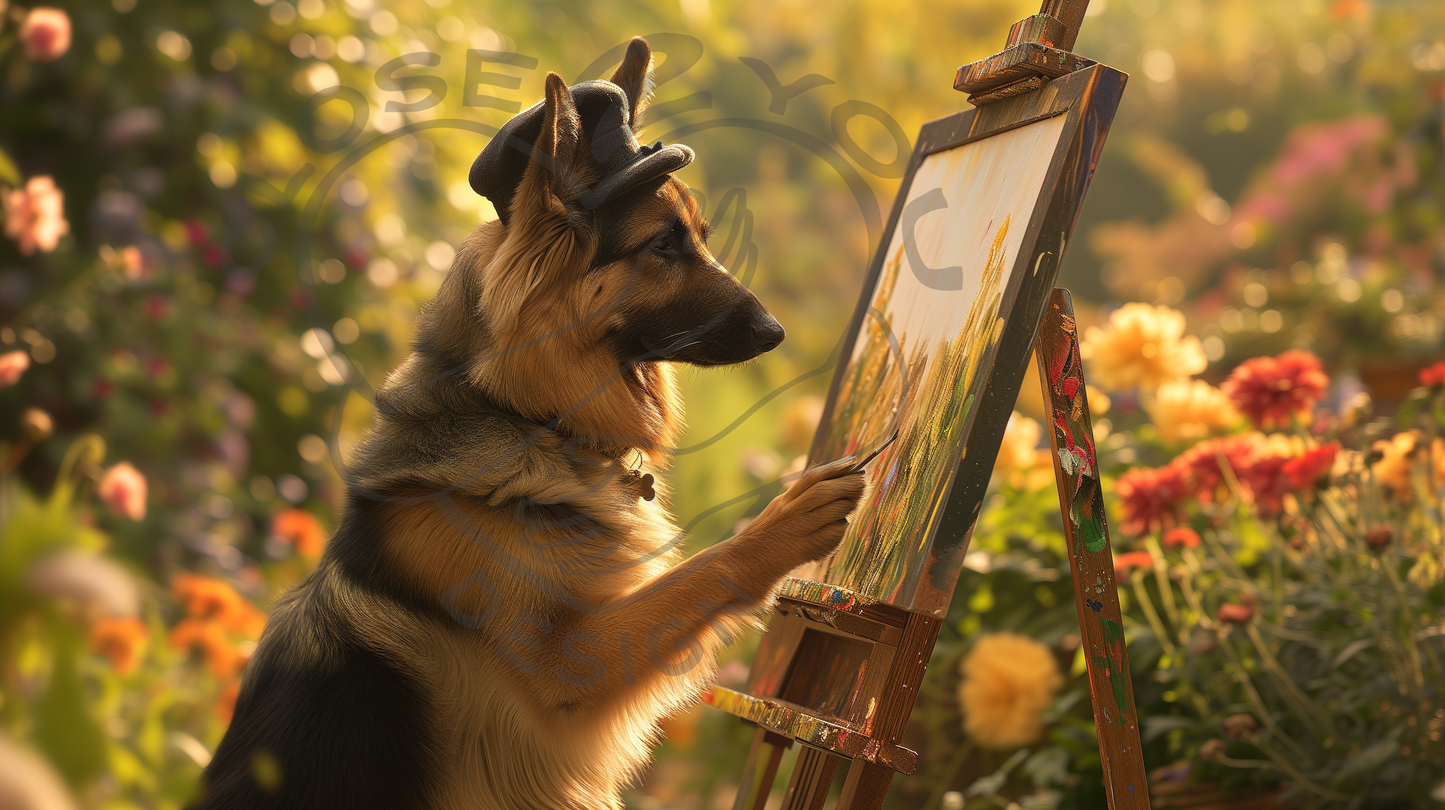 2025 German Sheperd Calendar - 12 Unique Artistic Styles