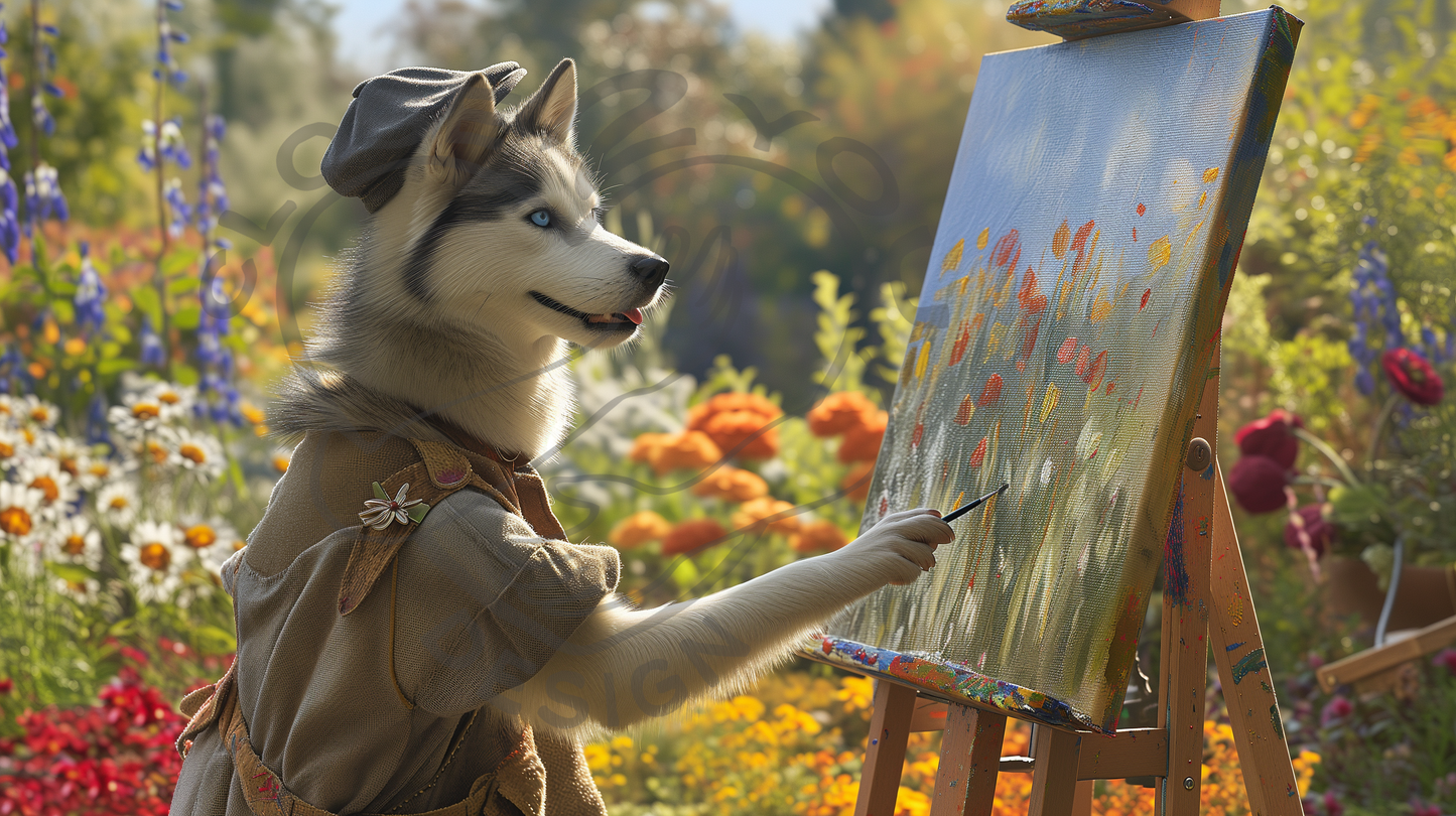 2025 Siberian Husky Art Calendar - 12 Unique Artistic Styles