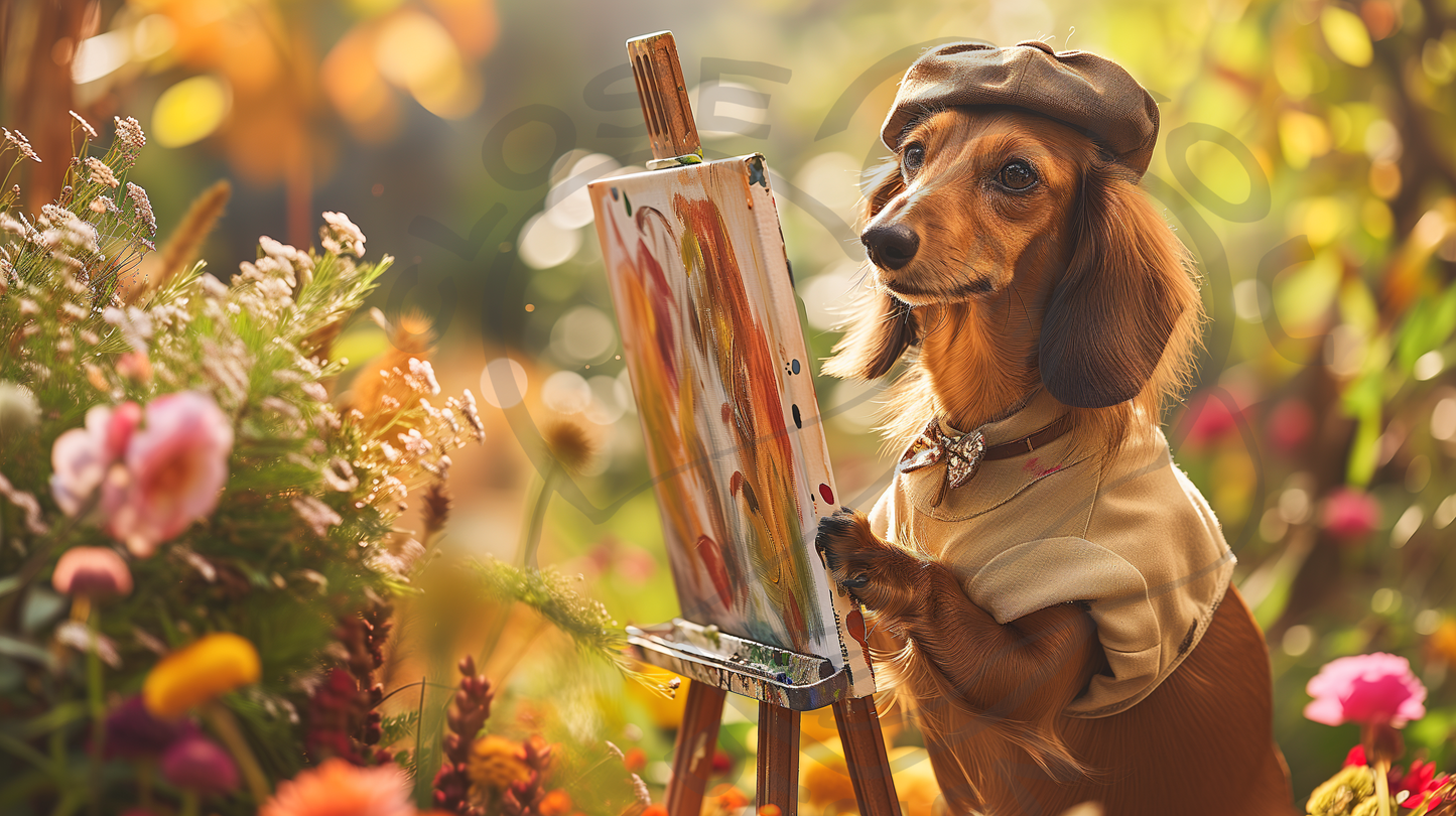 2024 Dachhund Art Calendar - 12 Unique Artistic Styles