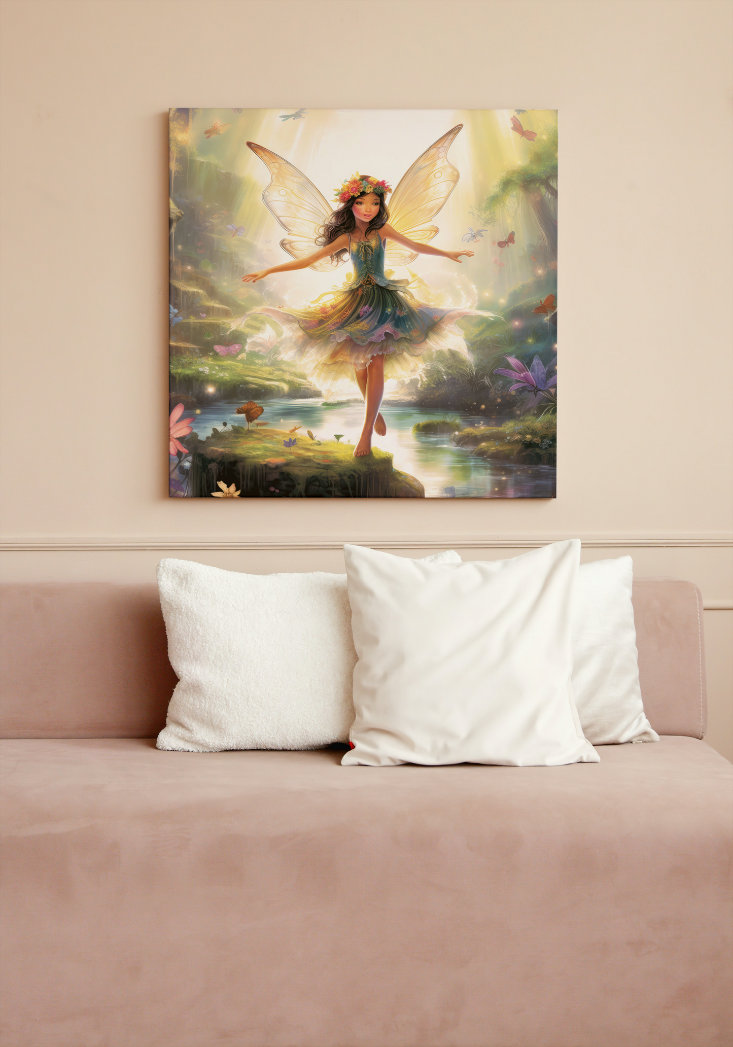 Fairy Tale Enchantment Wall Art - Magical Wonderland Fairy for Girls' Room Decor