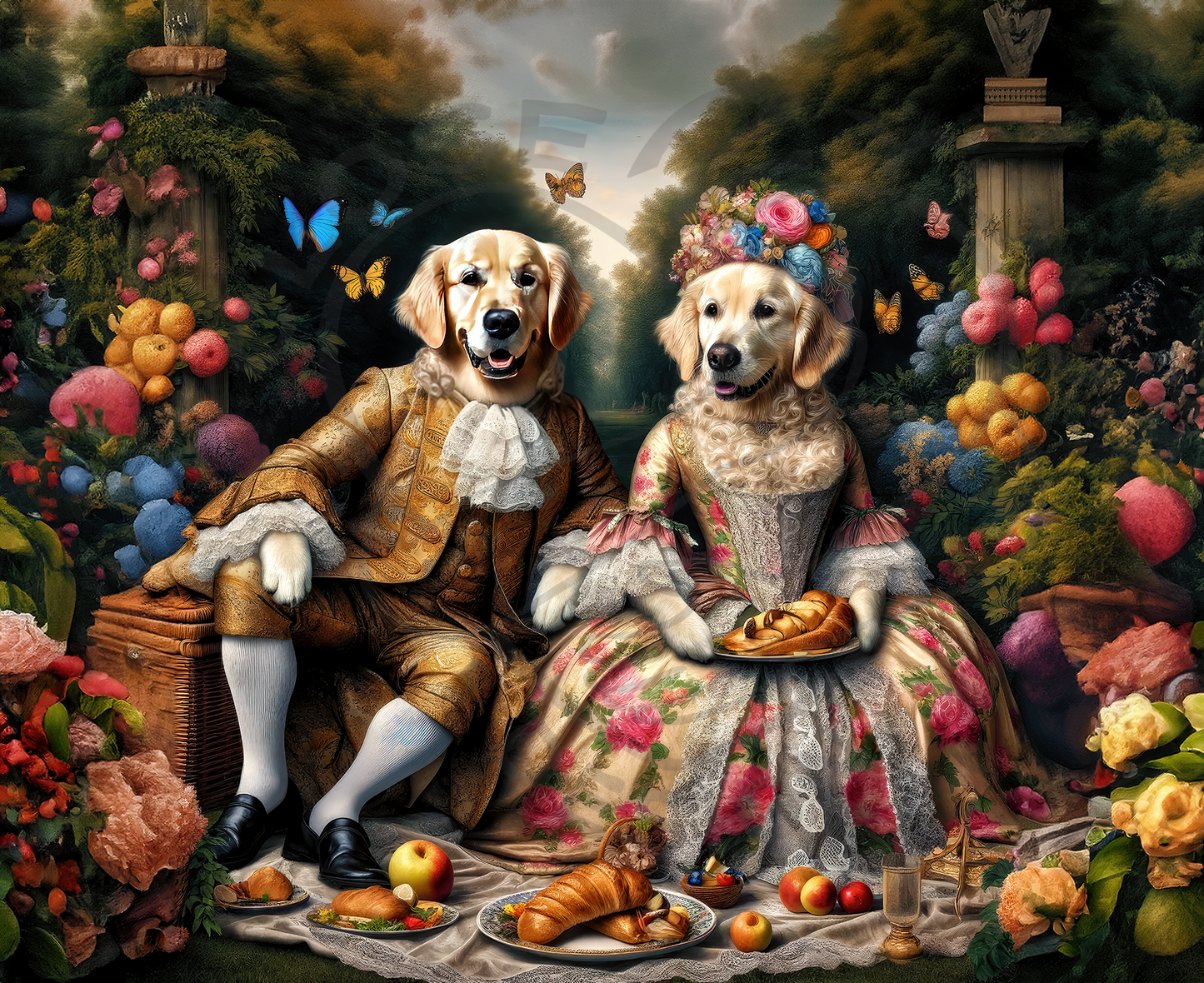 2025 Golden Retriever Art Calendar - 12 Unique Artistic Styles