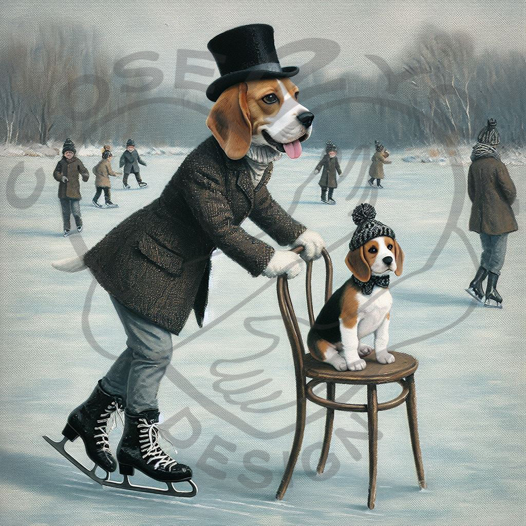 2024 Beagle Art Calendar - 12 Unique Artistic Styles