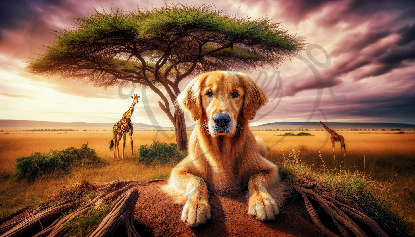 2025 Golden Retriever Art Calendar - 12 Unique Artistic Styles