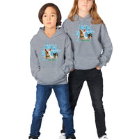 Custom Pet Portrait on a Hoodie for Kids -Cartoon - Unique Personalised Gift