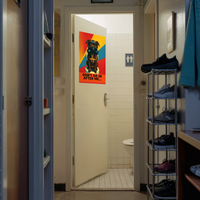 Don’t Go In After Me – Funny Dog Poster for WC Doors
