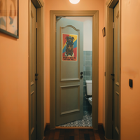 Don’t Go In After Me – Funny Dog Poster for WC Doors