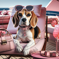 Glamorous Beagle Mug - 11oz | Chic Beagle with Sunglasses & Pink Accessories | Perfect Gift for Dog Lovers"