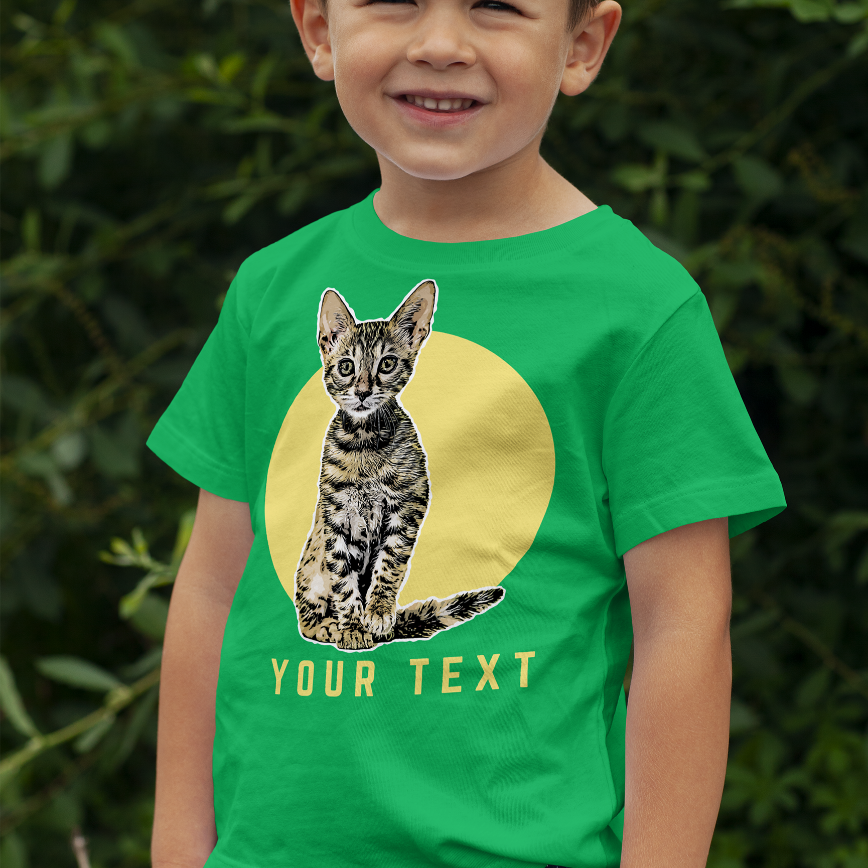 Children's T-shirt - Personalized Cartoon Pet Illustration - Custom Pet Portrait Tee