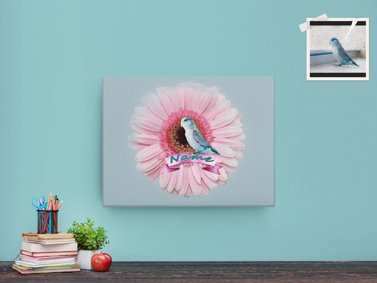 Personalized artwork based on your photo on canvas -  Unique gift - Custom print- Watercolor style