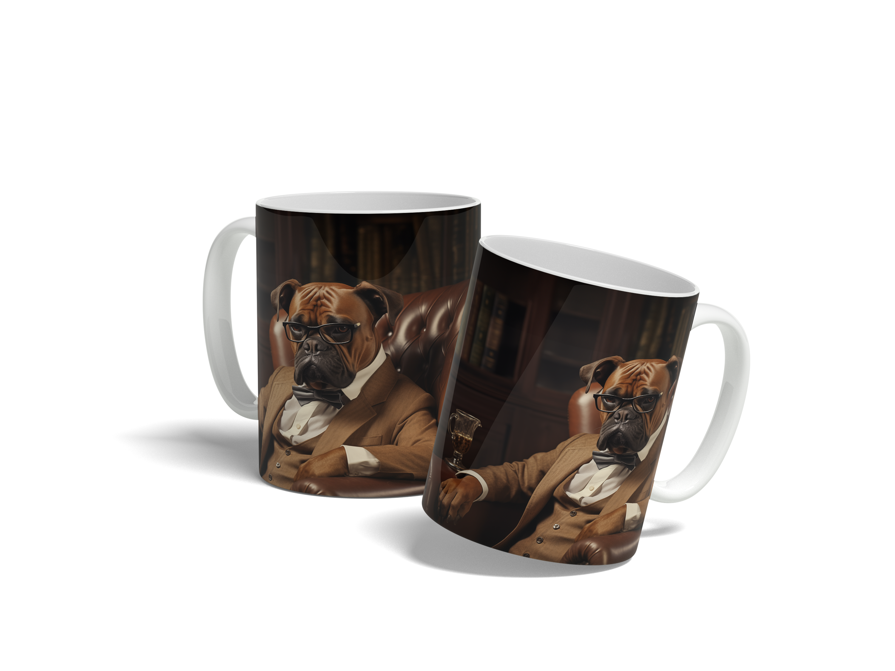 Sophisticated Boxer in a 11oz Suit Mug - Perfect for Dog Lovers