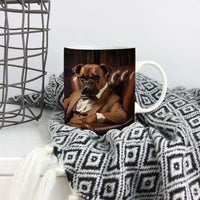 Sophisticated Boxer in a 11oz Suit Mug - Perfect for Dog Lovers