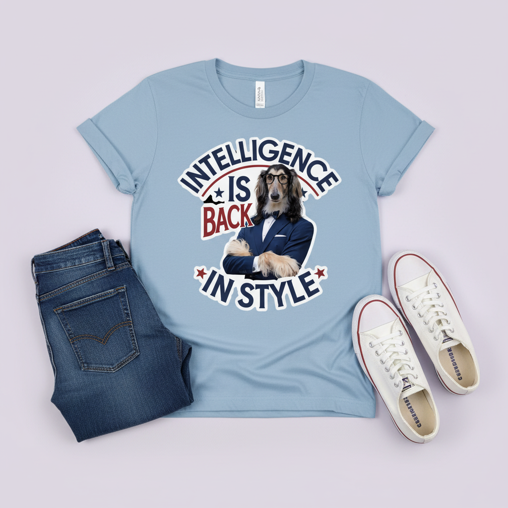 Intelligence Is Back In Style | Afghan Hound Statement Tee