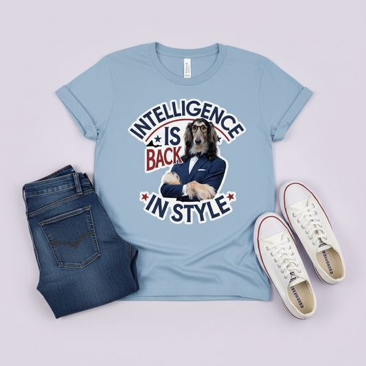 Intelligence Is Back In Style | Afghan Hound Statement Tee