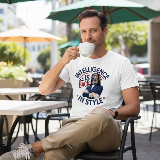 Intelligence Is Back In Style | Afghan Hound Statement Tee