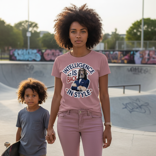 Intelligence Is Back In Style | Afghan Hound Statement Tee