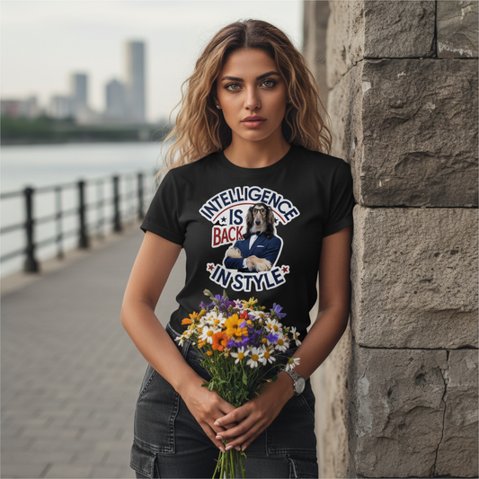 Intelligence Is Back In Style | Afghan Hound Statement Tee