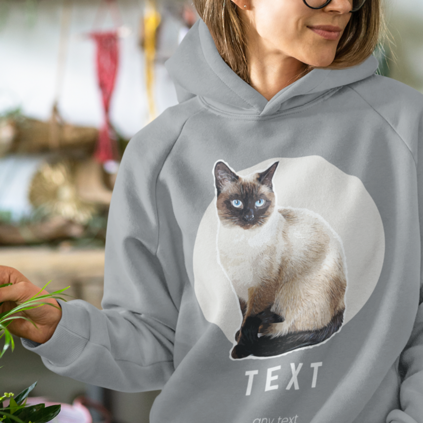 Vector Art Pet Portrait Hoodie - Customizable, Unique Gift Idea for Pet Lovers