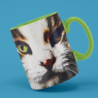 Custom Cartoon Pet Portrait  on a MUG- pet portrait custom,  Unique Personalised Gift - 11oz Ceramic Mug