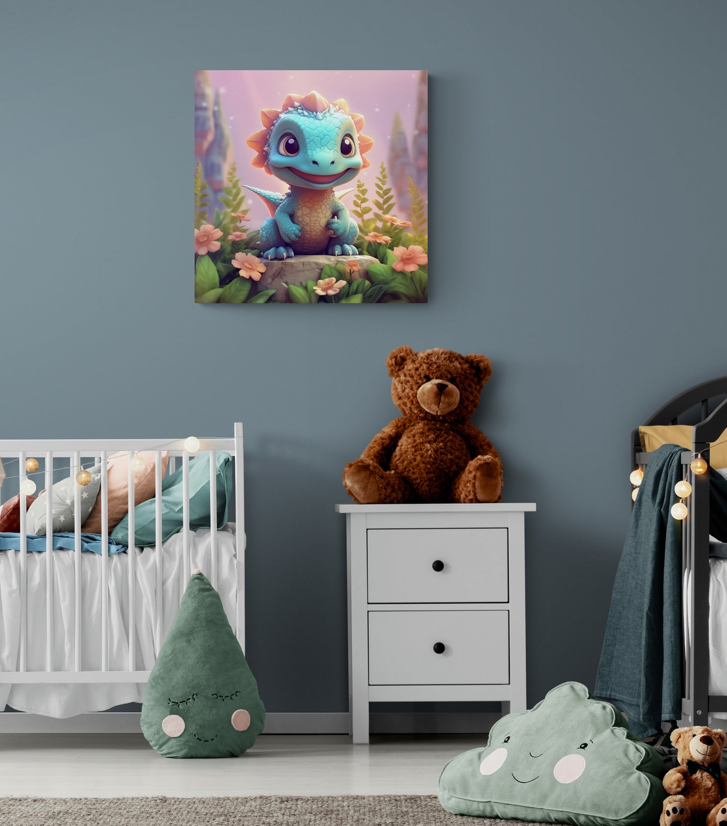 Cuddlesaurus Kids Wall Art: Adorable Dinosaur Prints for your Little One's Room