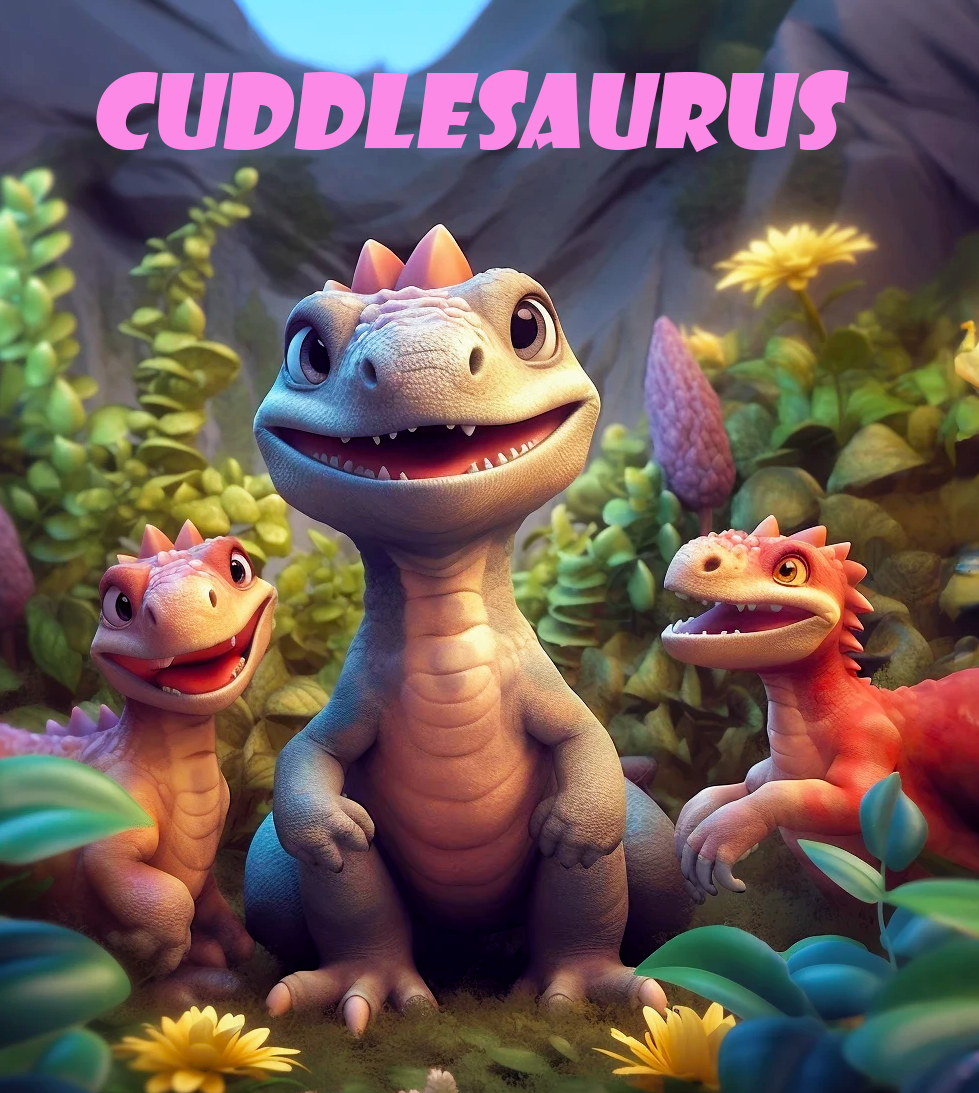 Cuddlesaurus Family Adventure Wall Art: Playful Baby Dinosaur Prints for Kids' Rooms