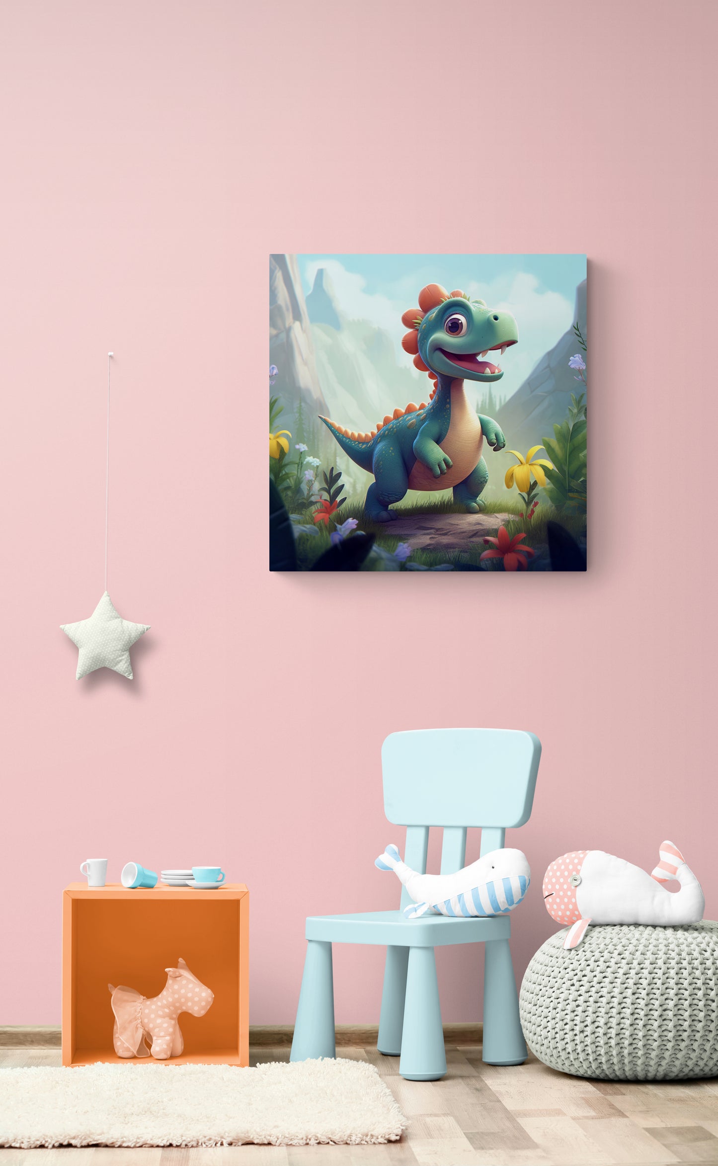 Transform Your Child's Bedroom with Baby Dinosaur Canvas Prints