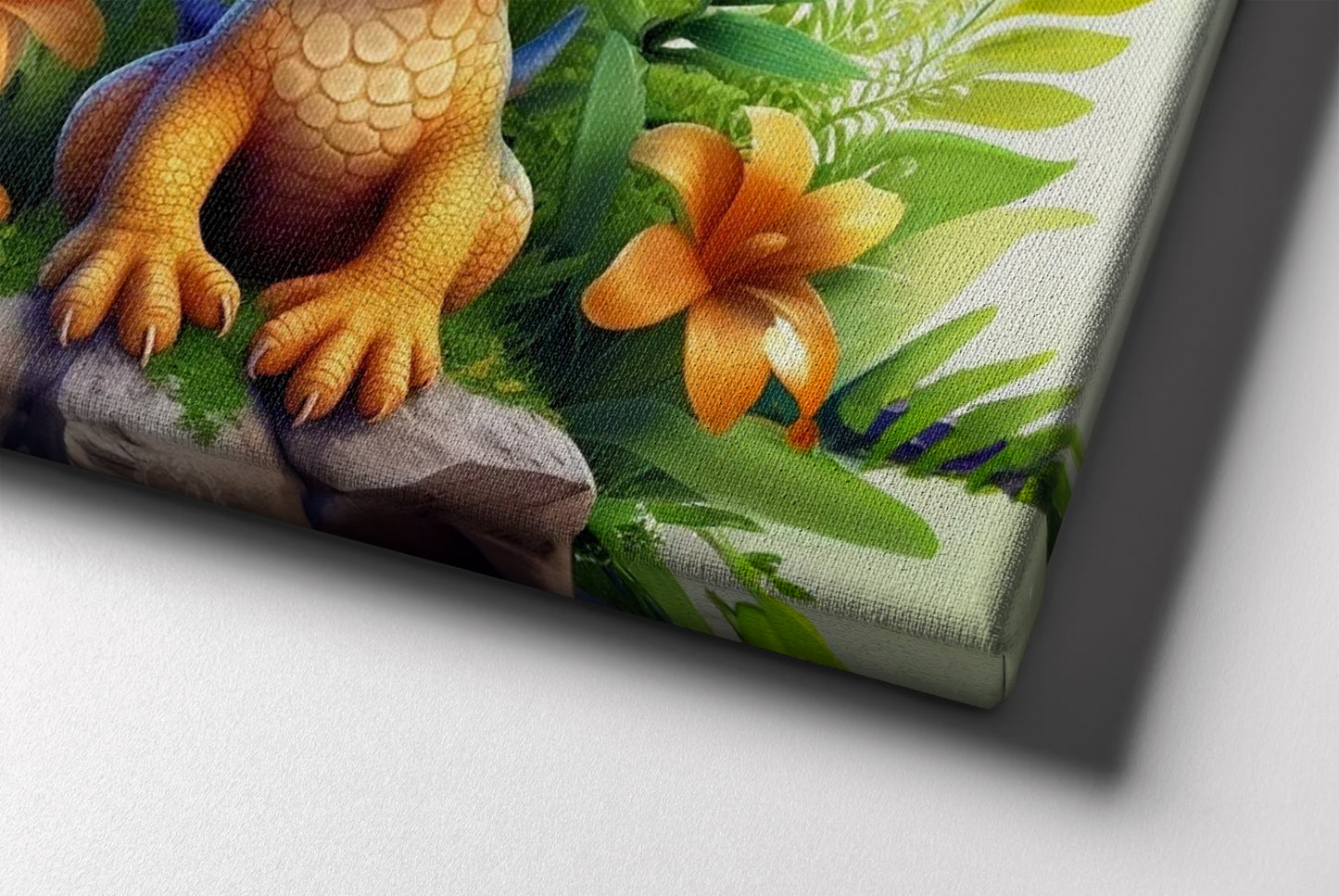 Adorable Baby Dinosaur Canvas Art for Kids' Bedroom Decor