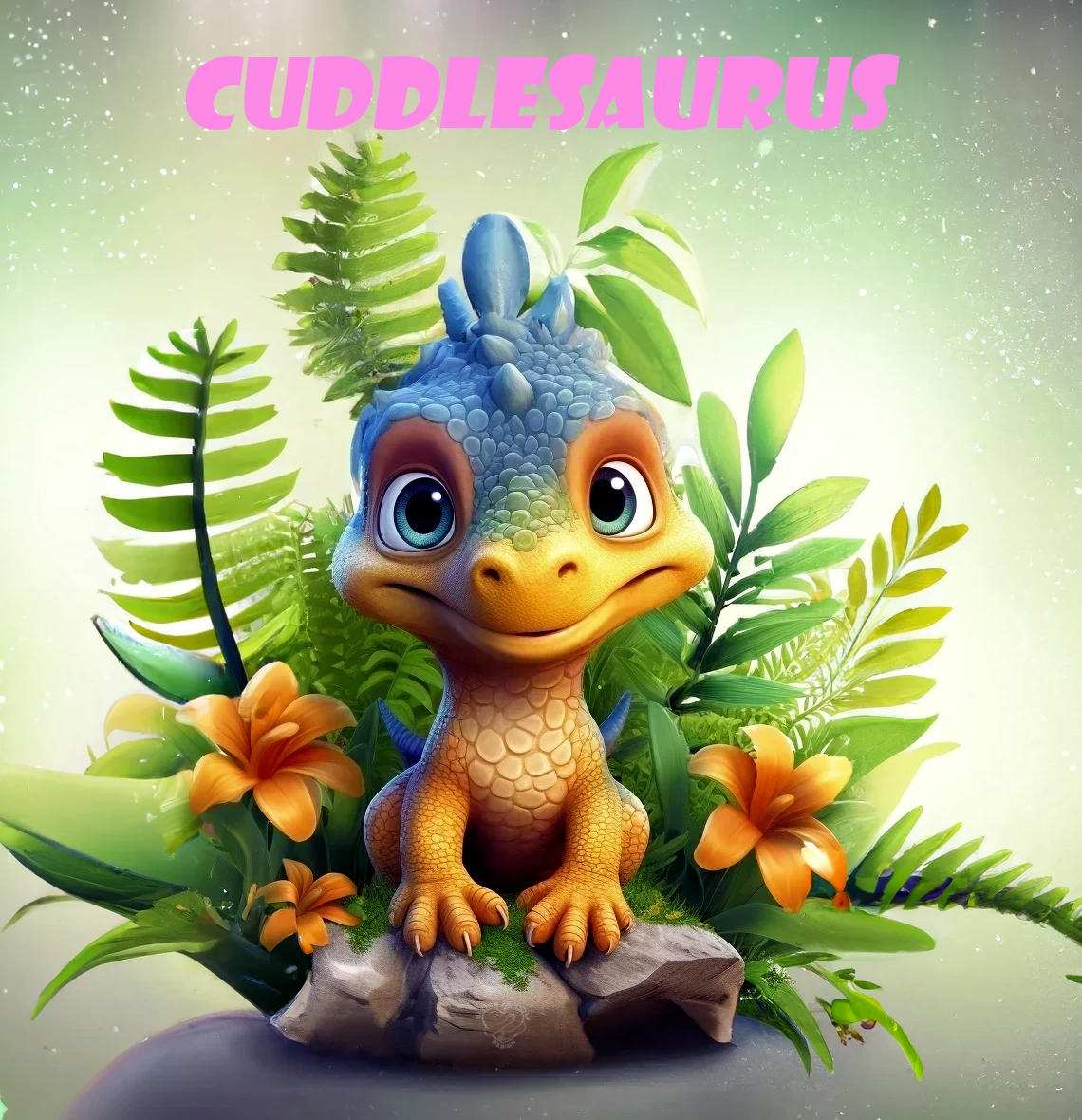 Adorable Baby Dinosaur Canvas Art for Kids' Bedroom Decor