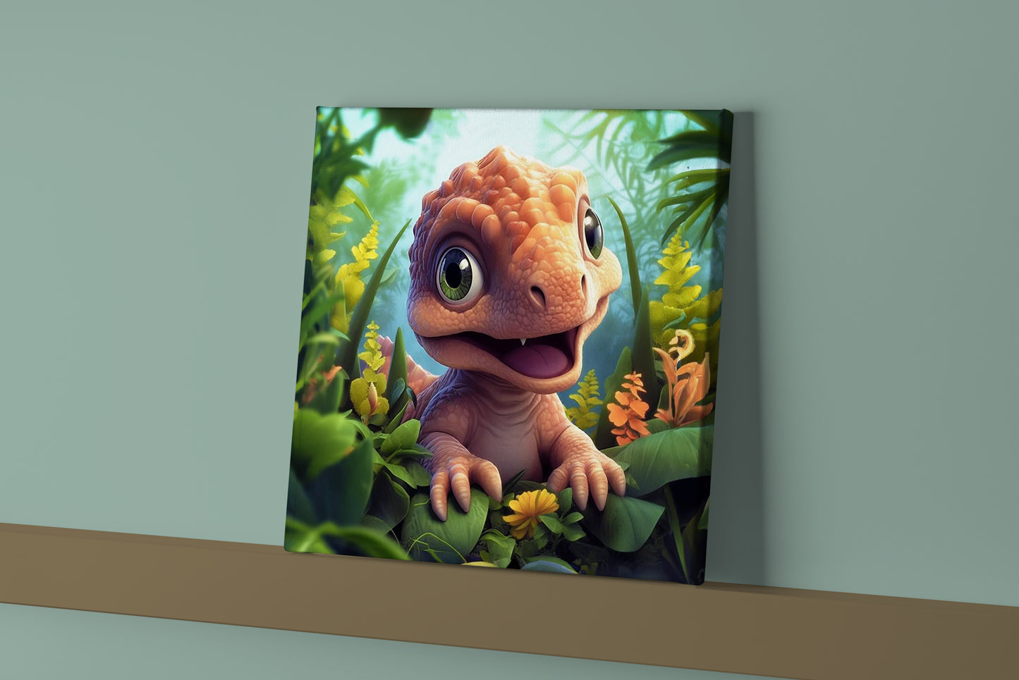 Roar-some Decor: Cuddlesaurus Wall Art for Kids