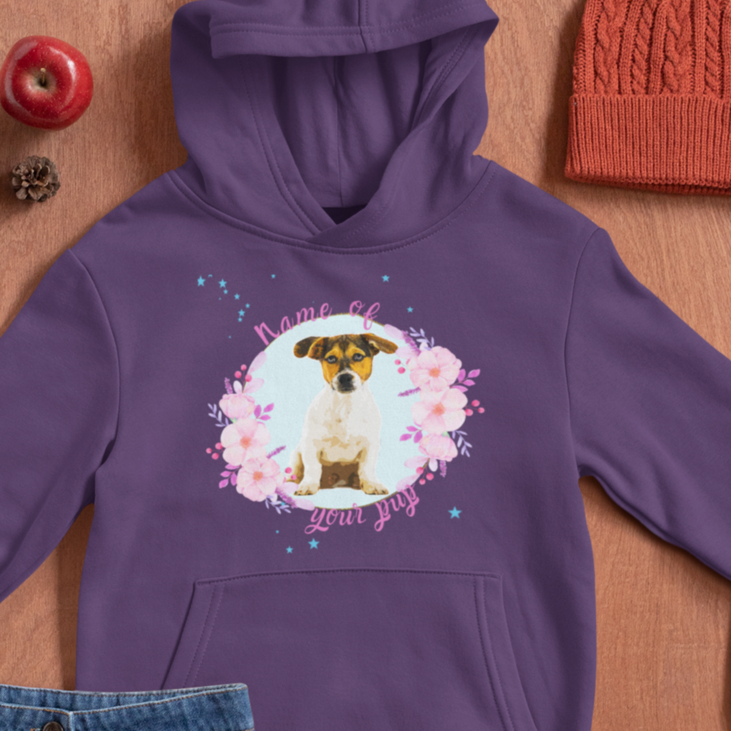 Custom Pet Portrait on a Hoodie for Kids - Cartoon- Unique Personalised Gift