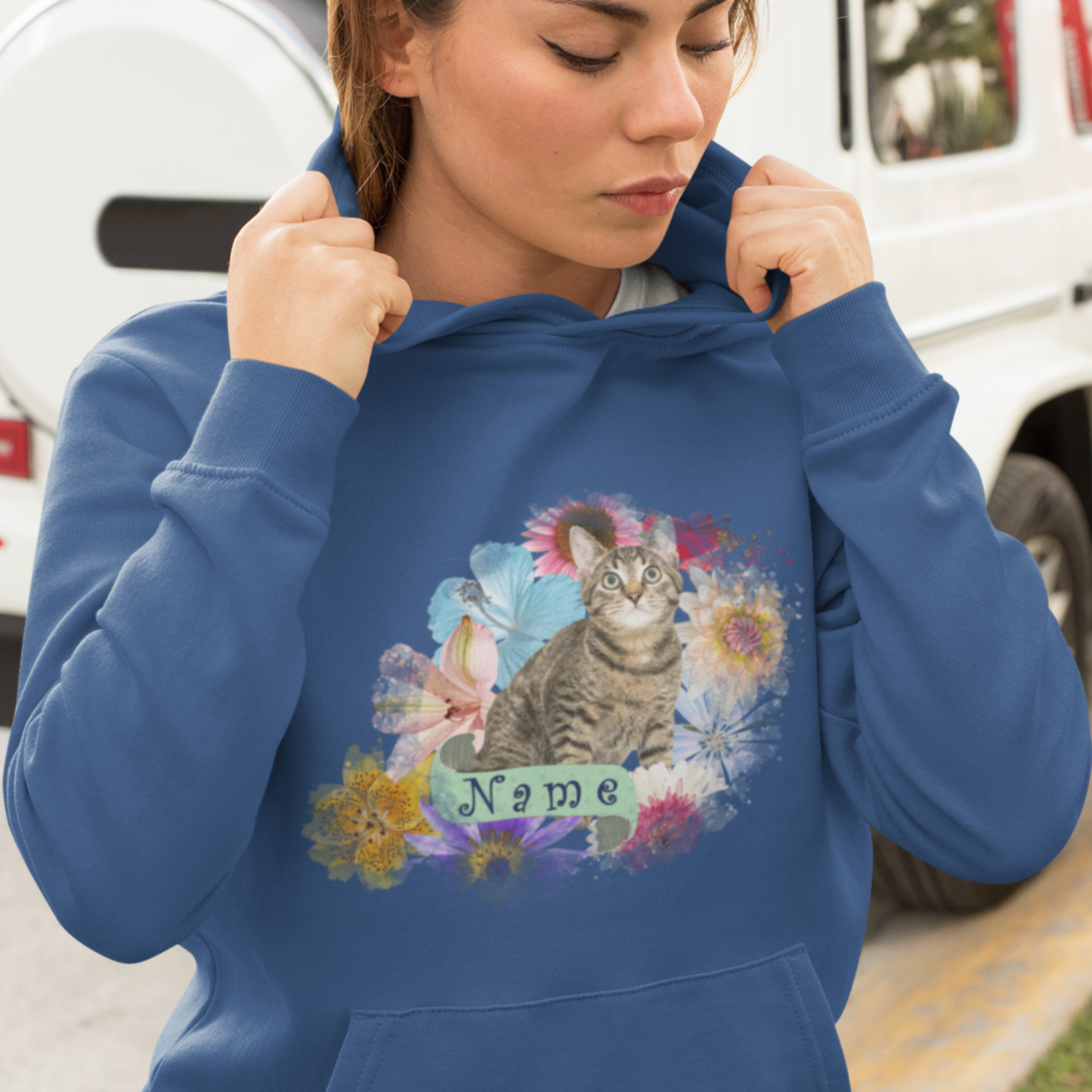 Watercolor Pet Portrait Hoodie - Artistic & Personalized Comfort Wear