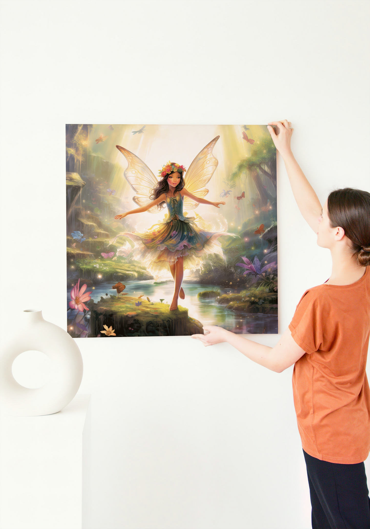 Fairy Tale Enchantment Wall Art - Magical Wonderland Fairy for Girls' Room Decor