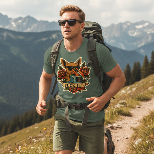 Chihuahua Statement Tee | Melting Ice Tattoo Dog Shirt | Bold Graphic Tee