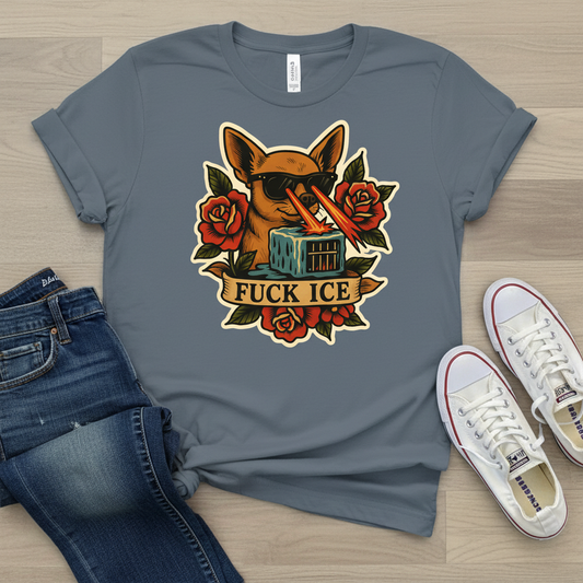 Chihuahua Statement Tee | Melting Ice Tattoo Dog Shirt | Bold Graphic Tee