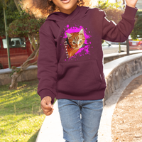 Custom Pet Portrait on a Hoodie for Kids -Cartoon - Unique Personalised Gift