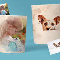 Scraped Art Style Pet Portrait Mugs - Unique, Eco-Friendly Drinkware - 11oz Ceramic Mug