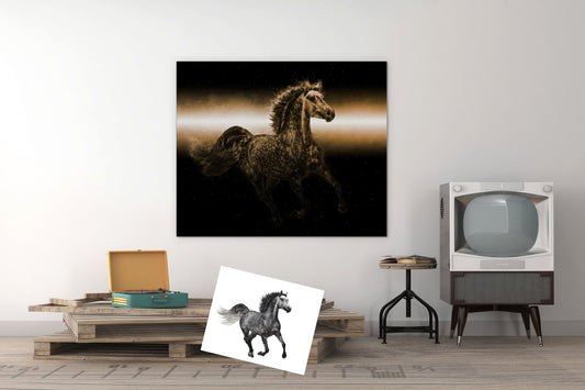 Custom Canvas Print from Your Photo - Unique Cosmic Burst Artwork - Personalized Gift Idea