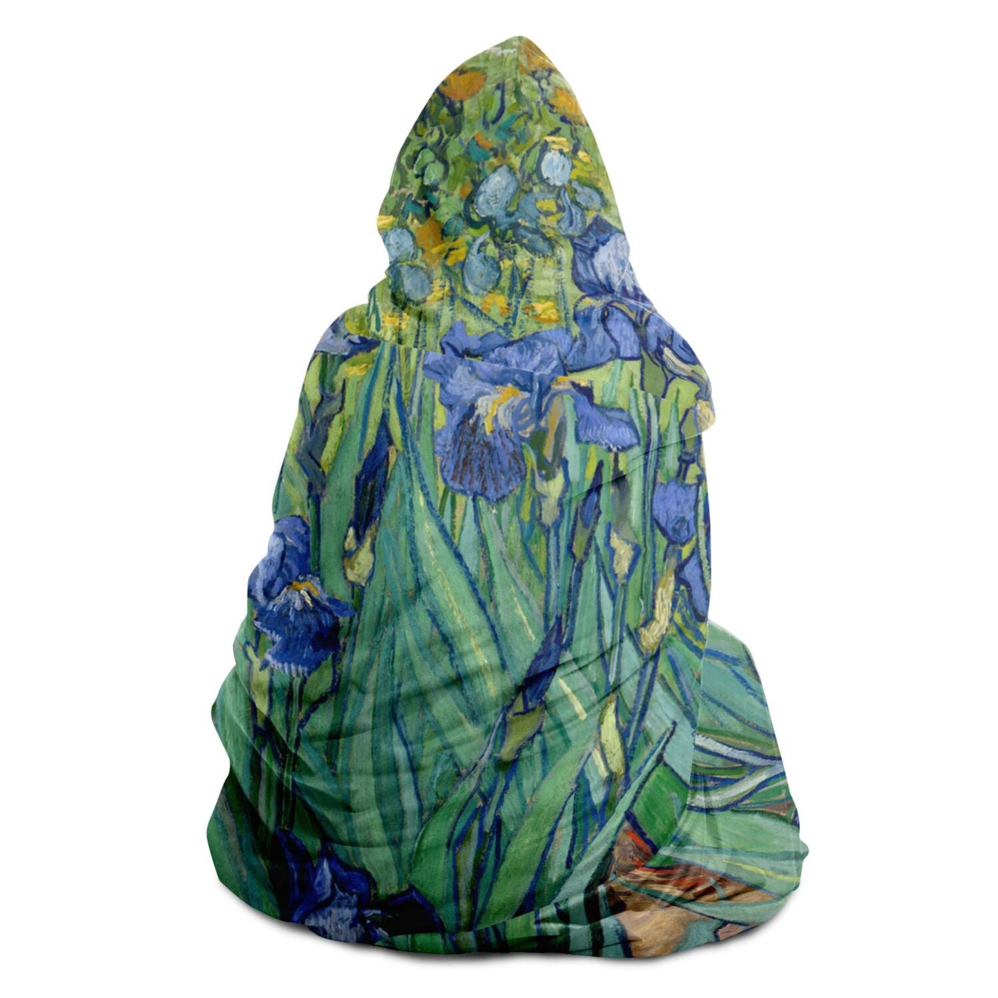 Hooded Blanket - Irises from van Gogh