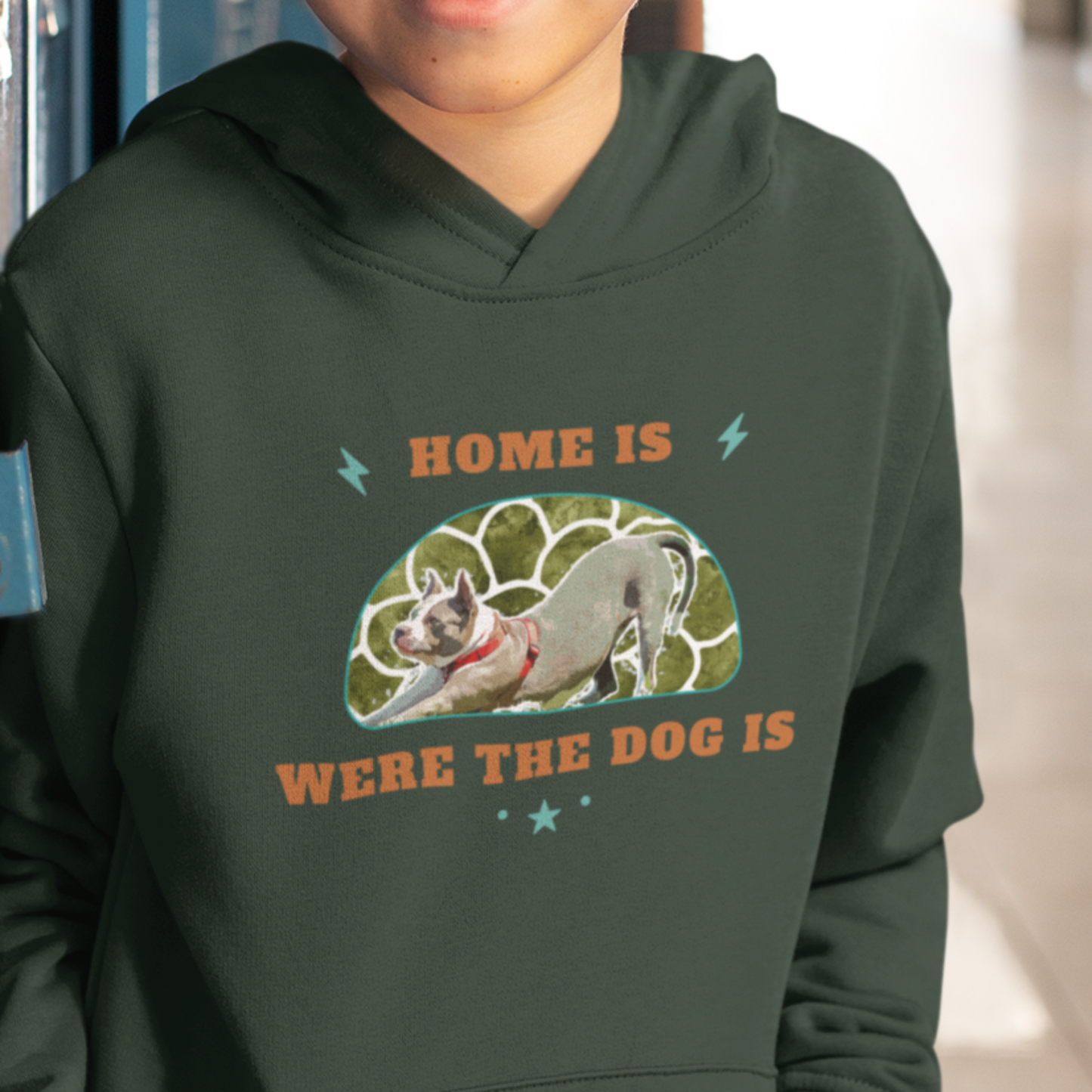 Custom Pet Portrait on a Hoodie for Kids - Cartoon- Unique Personalised Gift